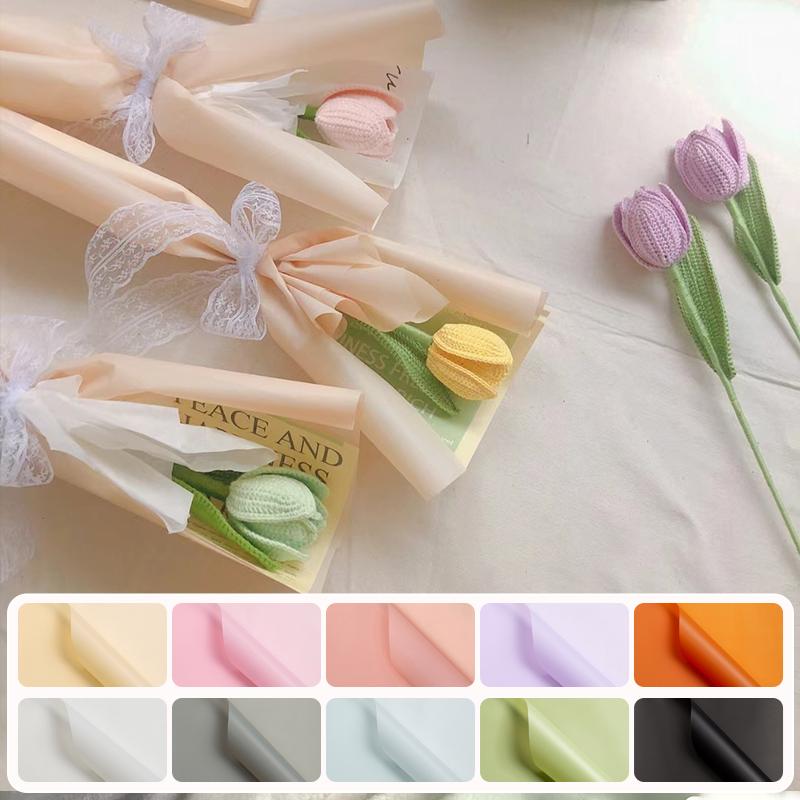 5Pcs 57*57cm Tissue Paper Waterproof Flower Bouquet Wrapping Paper Florist DIY Wedding Birthday Party Gift Packing Decor Crafts