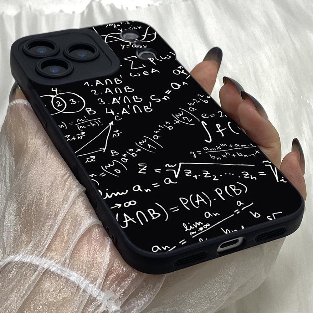 M331 Formulas Math Formul Mathematics art Design Angel Eyes Soft Phone Case for iPhone Samsung Xiaomi Rdemi Huawei Honor Infinix Realme All Model