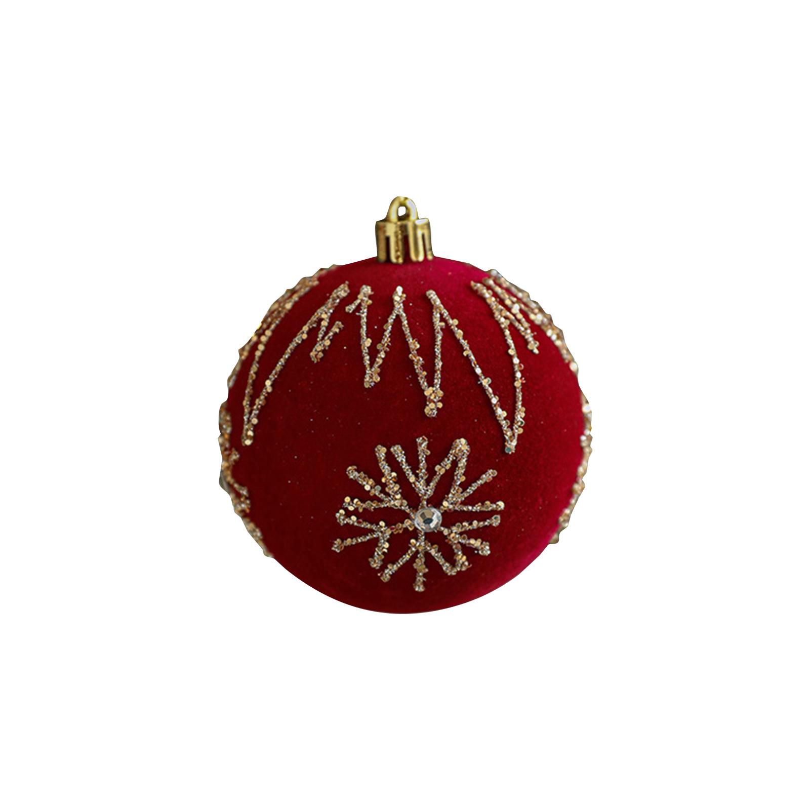 

Flocked Christmas Decorations, Suitable For Holiday Scenes, Family Gatherings And Event Christmas Tree Decorations One Size