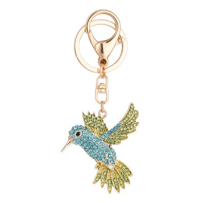 Keyring Hummingbird Cristal Scintillant Alliage Haute Qualité Animal Pendentif Sac Femme Porte-clés Métallique