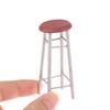 1:12 Dollhouse Miniature Bar Stool Chair High Stool Mini Round Stool Pocket Stool Model Furniture Decor Kid Toy
