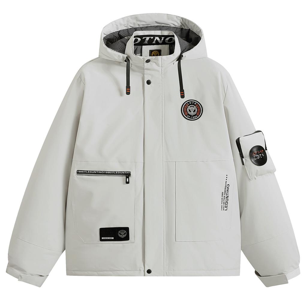 Nuova Parka Invernale da Uomo con Cappuccio Spesso Cotone Cappotto Giacca di Cotone Giacca Casual alla Moda Uomo