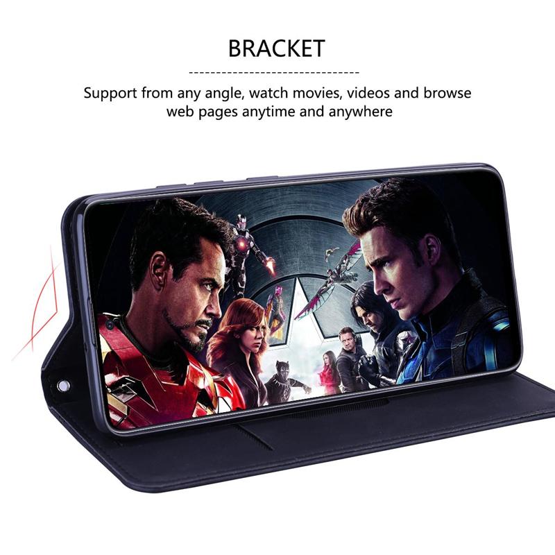 Luxusní kožené flipové pouzdro pro OPPO Reno 2 Z 2Z Realme C1 C2 C3 3 5 5S 5i 6i 6 Pro A9 A5 2020 A31 A52 A92 A1K Měkký silikonový kryt na telefon Peněženka Funda