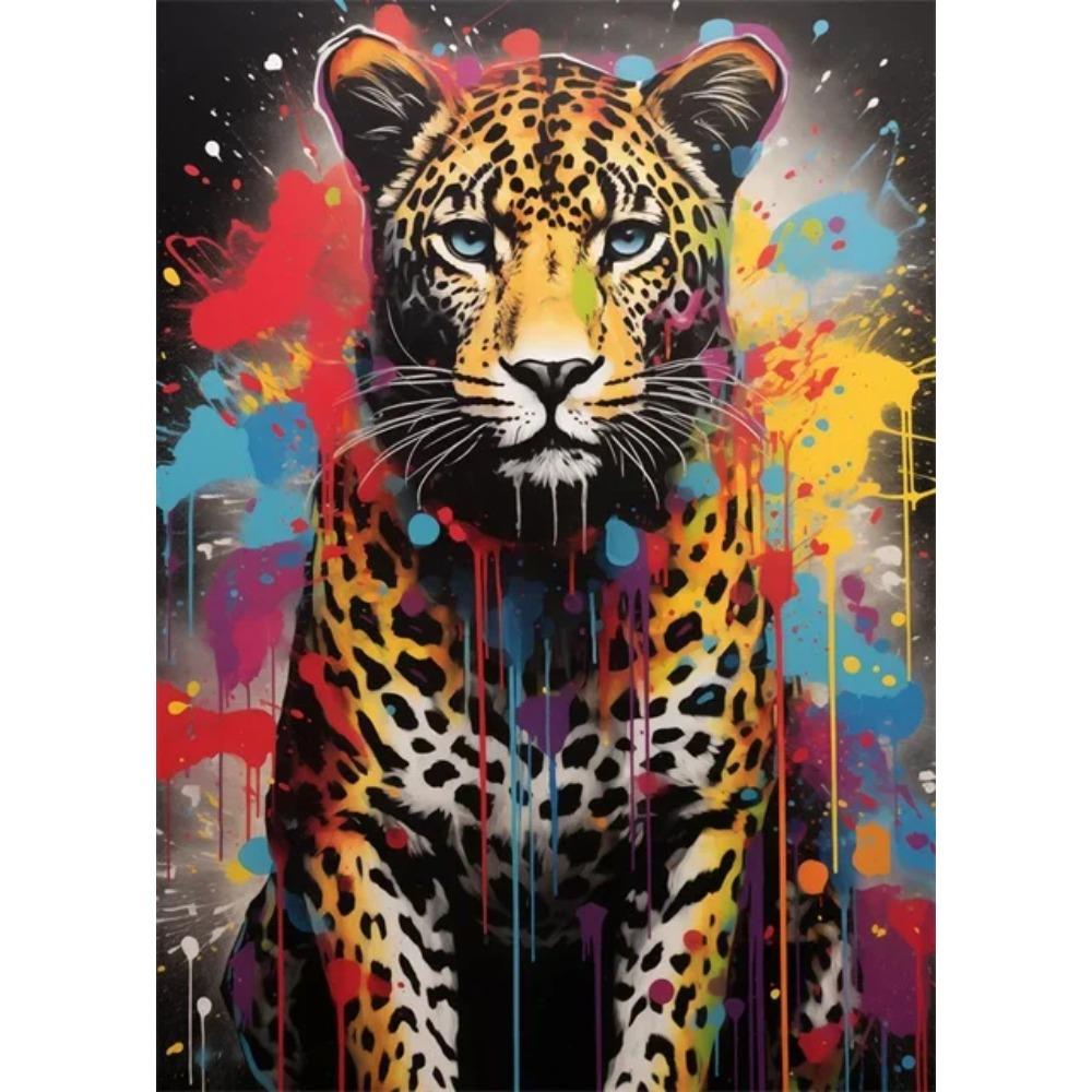 

Постери Графіті-мистецтва Banksy Тварини Тигр Вовк Панда з Кулькою Вуличне Настінне Мистецтво Полотно Картина Абстрактний Поп-арт Декор для Дому 40x60cm No Frame