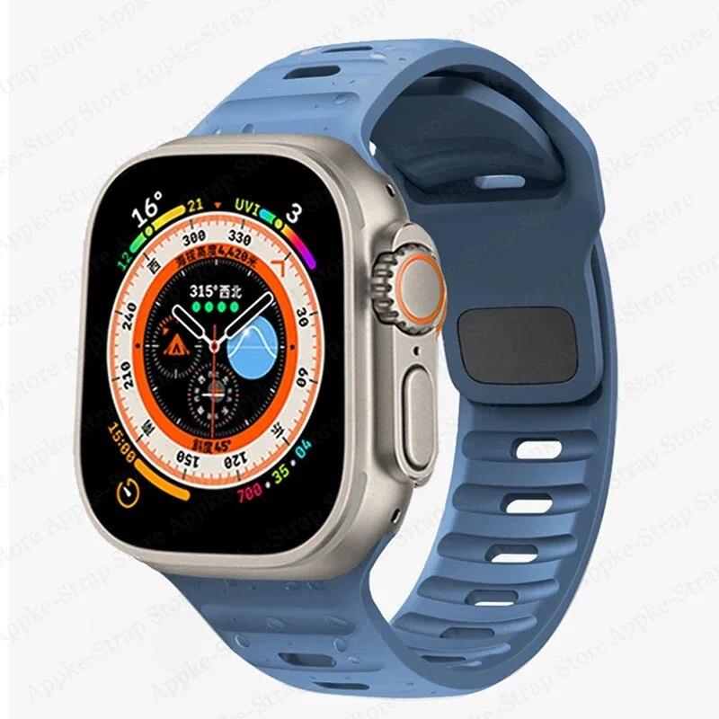 Silikonový řemínek pro Apple Watch Band ultra 2 49mm correa Náramek pro iwatch 9 8 7 6 5 SE 4 3 2 1 44 mm 40 mm 41 mm 45 mm 38 mm 42 mm řemínek k hodinkám