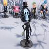 6Pcs Cartoon Anime One Piece Luffy Chopper Sanji Zoro Brook Black Coat Figure Car Decoration Toys Doll Action Model Kids Gift