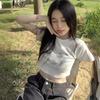 2024 Summer Women's White Short Sleeve Crop Top: Sweet & Spicy Slim Fit T-Shirt - Trendy BM Style