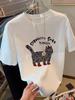 Summer White T Shirts New Trendy Women's Streetwear Unique Small Top Korean Loose Round Neck Casual Tops