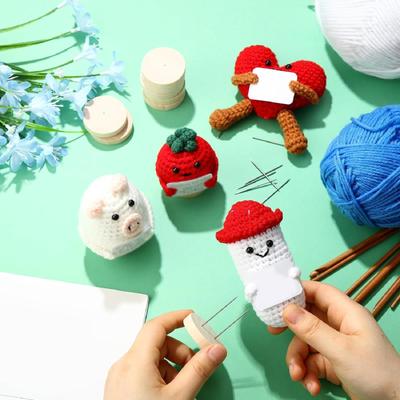4x Crochet Dolls Display Stand Wooden Base Sturdy Creative Portable Decorative Storage Rack Bracket