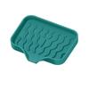 Wavy Pattern Silicone No-Drill Soap Dish & Drain Mat Rack