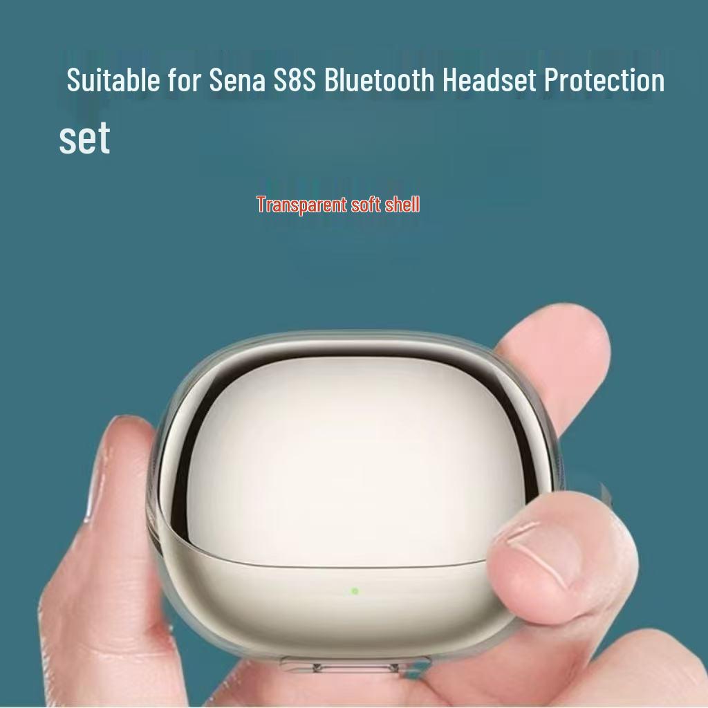SANAG Sena S8s Transparent Earphone Protective TPU Case - Anti-Fall Simple Design Sena S8S
