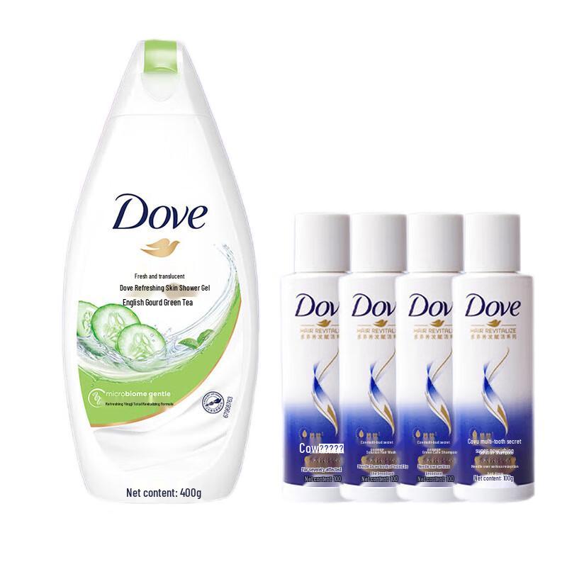 DOVE Refreshing Shower Gel & Shampoo Bundle