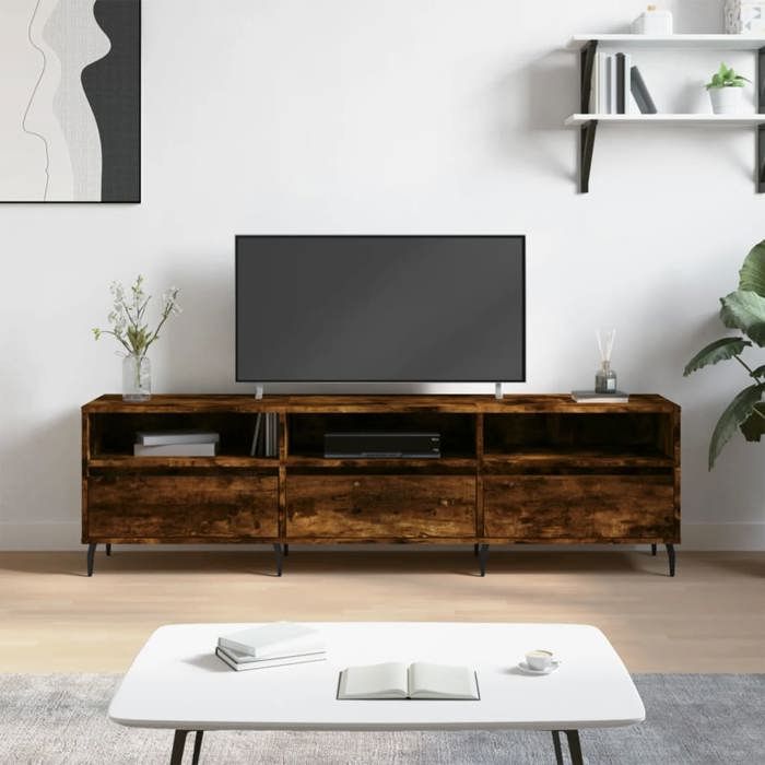 Maison Exclusive - Meuble TV chêne fumé 150x30x44,5 cm bois d'ingénierie