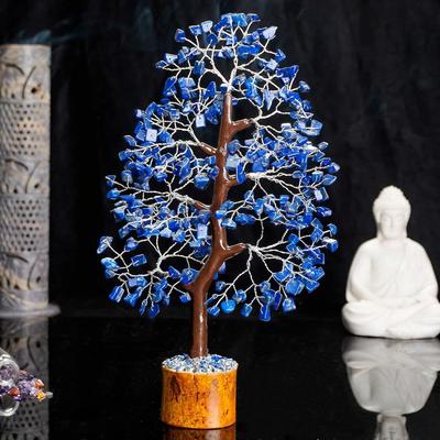 Drzewko z kamienia lapis lazuli Figurka Feng Shui Bonsai Pieniądza Szczęścia Równoważenie Czakr Kryształy Leczenia Reiki Dekoracja