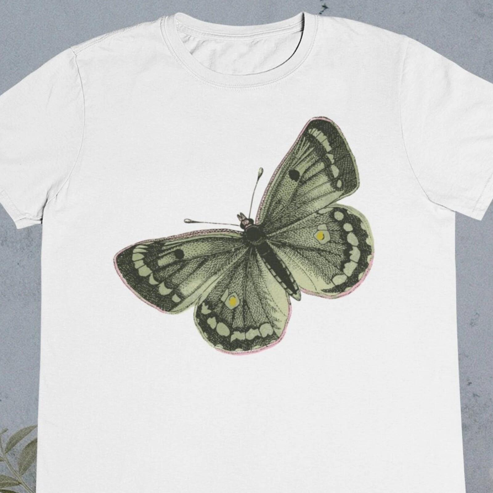 Men s and Women s T-shirts Butterfly T shirt - Big Butterfly - Retro Butterfly - Butterfly Drawing S