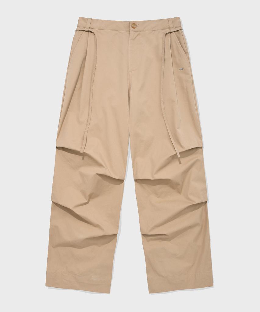 FALLETT Wide Parachute Pants Beige