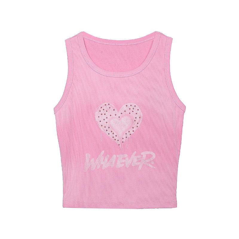 

Tuogu Women s Sweet Spicy Racerback Camisole - Trendy Summer Street Dance Sleeveless Top Large