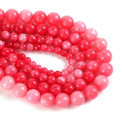 Red Grain Agate Round Beads, 4-12mm Natural Stone, 15” Strand Pick Size for Jewelry Making