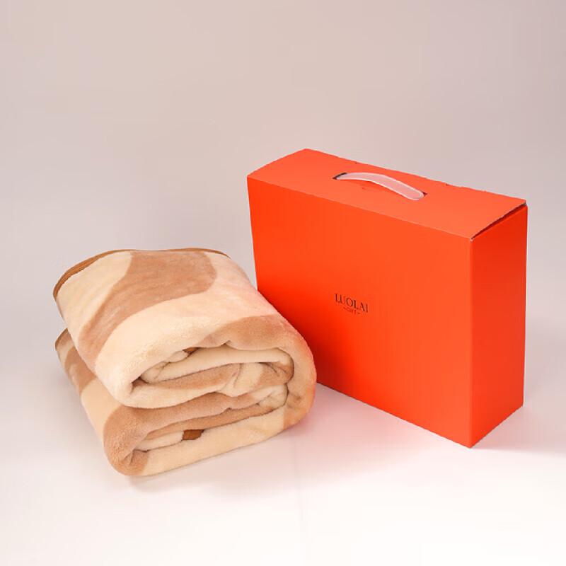 

LUOLAI Cappuccino Flannel Shawl Blanket