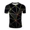 3D Digital Printing T-Shirt Teen Men's Short Sleeve Top Versatile Breathable