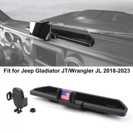 Držák telefonu na palubní desku s úložným boxem pro Jeep Wrangler JL JT 2018+