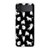 Fashion Lovely Cats Clear Phone Case For Samsung Galaxy Z Flip 3 4 5 Hard Folding Shell For Samsung Z Flip3 Transparent Cover