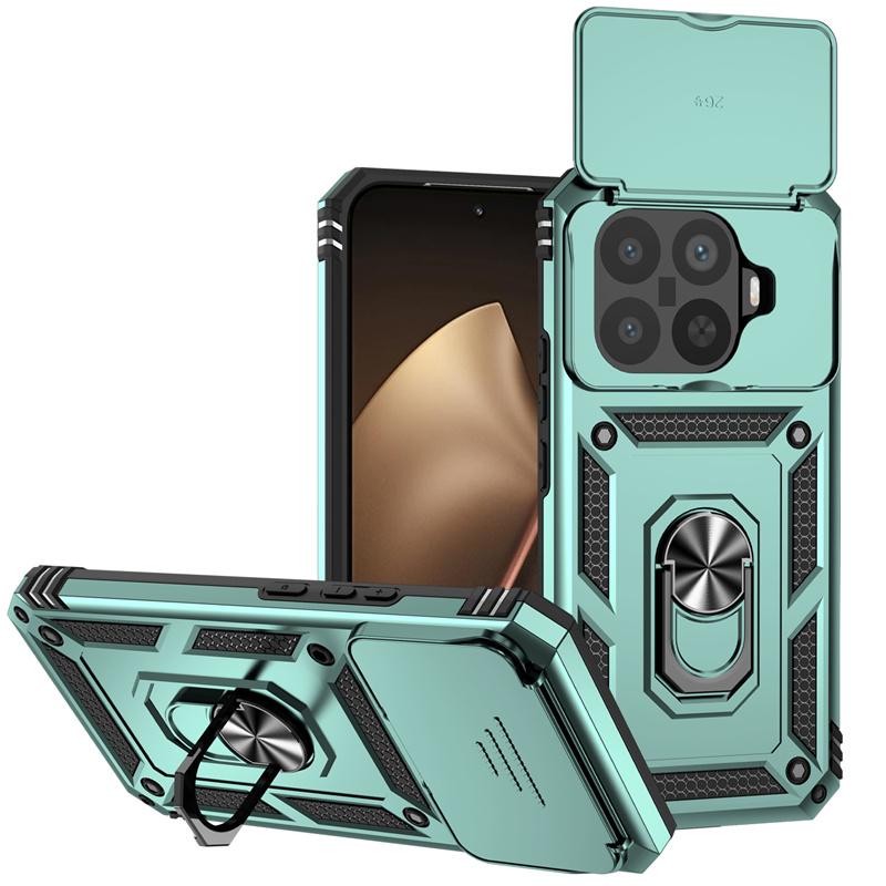 Funda For Xiaomi 15T Pro 5G Case Armor Slide Lens Protect Phone Case For Xiomi 15TPro Xiaomi15T Pro Magnetic Holder Ring Cover