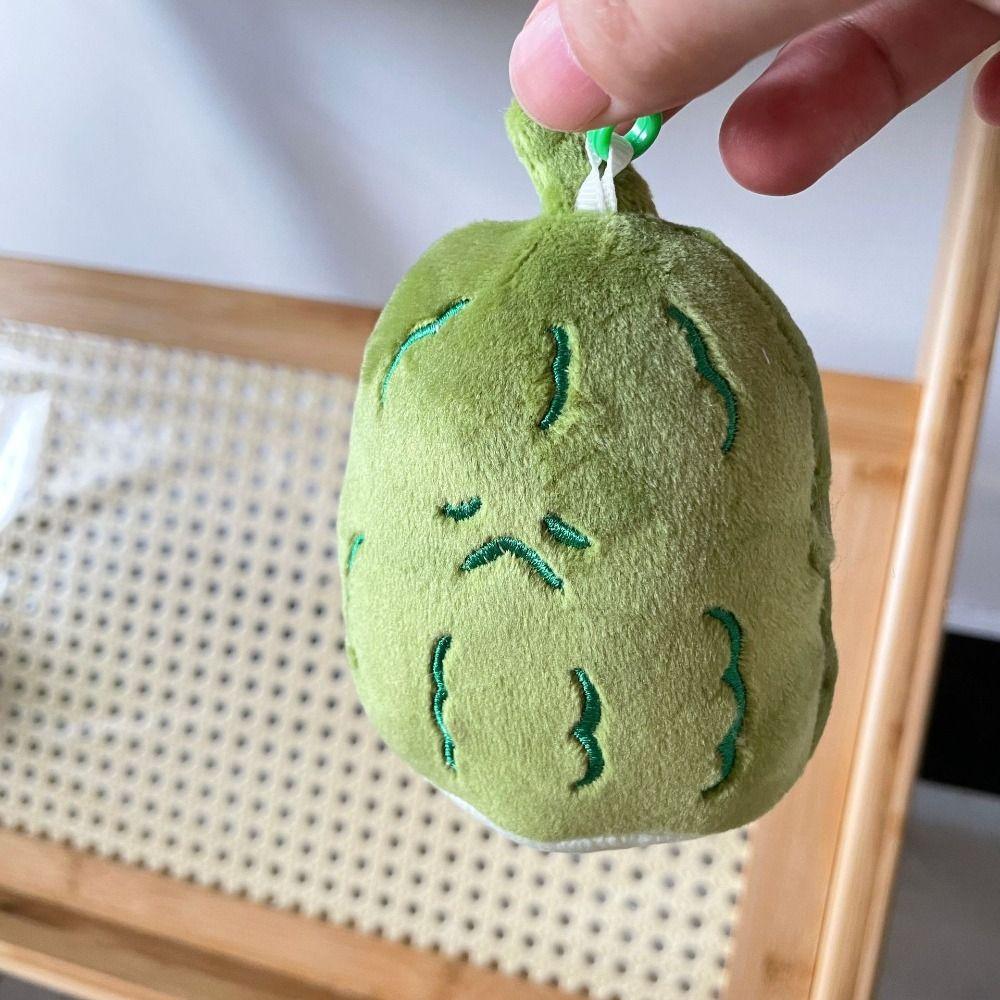 

Short Plush Balsam Pear Key Chain Small Gift Vegetable Plush Key Ring Woman