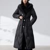 Sleeves Detachable Fashion Woman Parkas Winter Long Coats With Belt Hooded Thick Female Jackets