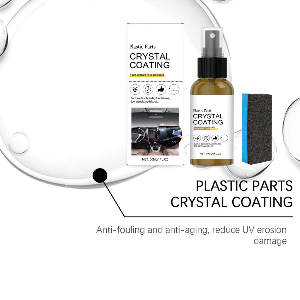 Automotive Plastic Coating Spray, Interior Dashboard Polishing, Maintenance, Dustproofing, And Ceramic Coating Spray 30ml