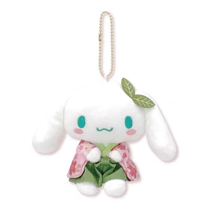 

Sanrio Сакура Кимоно Куроми Мелоди Брелок Cinnamoroll Плюшевая Игрушка Кукла Брелок Девочки Мультяшный Мягкий Подвеска на Рюкзак Брелки
