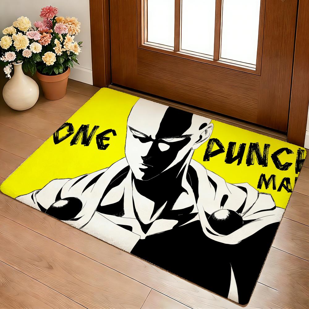 Anime Hot O-One-Punch Man Floor Mat Cozy Flannel Soft Thick Non-Slip Mat For Living Room Bedroom Kitchen Decor Rugs