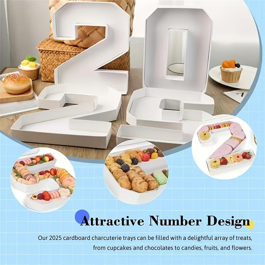 1pc Number Candy Box Snack Box Creative Graduation Fruit Platter Sum Snack Plate