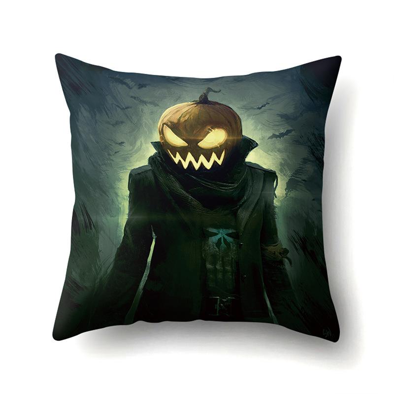 Halloween Pillowcase Car Waist Pillow Pumpkin Sofa Cushion Cover Office Home Living Room Pillowcase