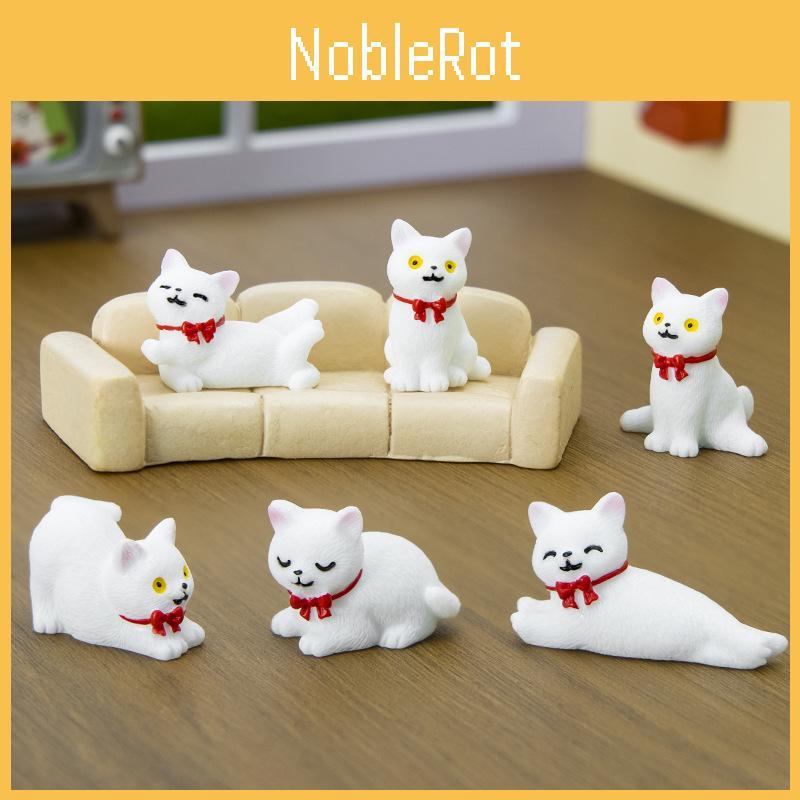 Cute Cat Miniature Resin Figurine Home Office Desk Decor Gift For Cat Lovers