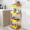 2/3/4 katmanlı ince depolama el arabası mutfak banyo organizatör raf mobil raflar tekerlekli araba tekerlekler ile hareketli boşluk depolama rafı