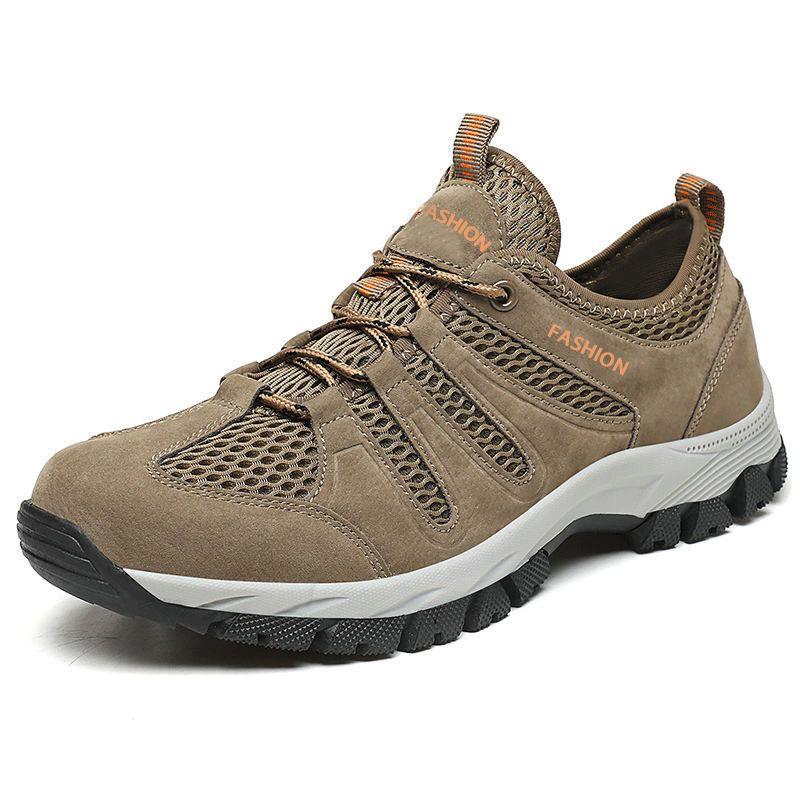 Summer Breathable Mesh Casual Sports Shoes Men's Mesh Shoes Hollow Hiking Shoes Student Shoes Wading Shoes Trendy Shoes Men