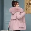 Adding Velvet and Thickening Women's Clothing To Overcome The New Winter Coat with Big Fur Collar and Down Cotton-padded Jacket Cotton-padded Coat.