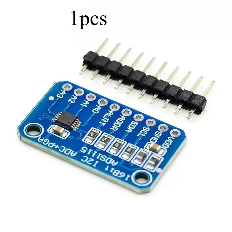 

1 PCS ADS1115 ADC Analog to Digital Converter Module with Programmable Gain Amplifier 16 Bit I2C 2.0V To 5.5V for Arduino RP білий