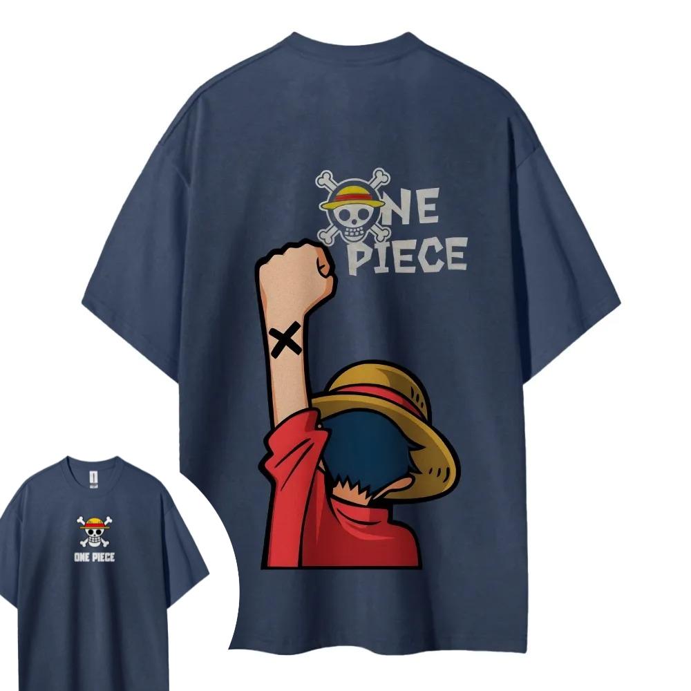 ONE PIECE Luffy Shortsleeved Mens and Womens Same Style Comfortable Shortsleeved Couples Casual Shortsleeved Popular Top