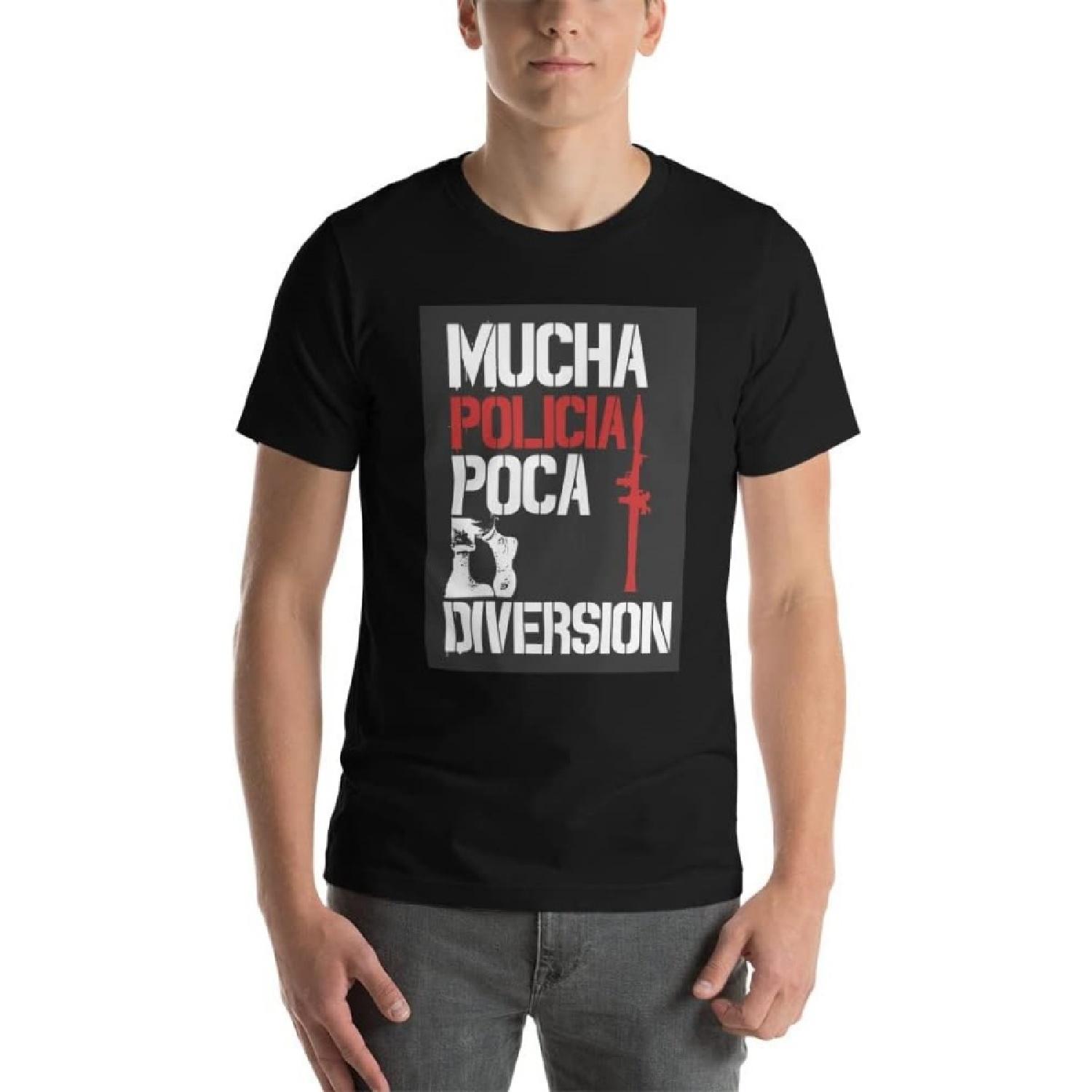 Eskorbuto Mucha Police T-Shirt Indie Punk Alternative Bands Unisex Tee Shirt S