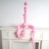 Multicolor Flocking Ball String Mixed Size Christmas Ball String Hanging Decoration  Party Supplies