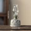 Chinese Style Glass Vintage Ceramic Ghee Lamps Teahouse Kerosene Lamp Study Bedroom Crafts Hand Drawn Patterns Decorations