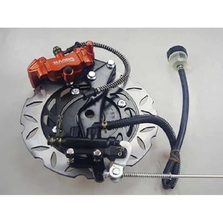 Motorcycle modified rear disc brake kit for drum brake modified rear disc brake assembly upper & lower pump caliper