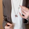 Enamel Horse Animal Pendant Necklaces Korean Style Sweater Chain Fashion Chain Choker  Women
