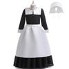 Wednesday Cosplay Girl Dress Set With Satin Fabric For Middle School Girls