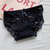 Sexy Solid Color Lace Nylon Briefs Fashion Comfortable Mid Waist Seamless 4 Pieces Panties For Women