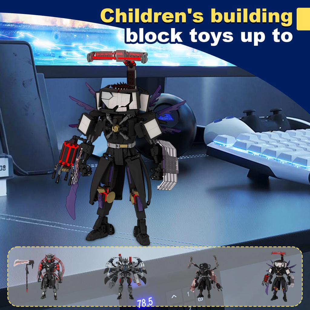 Toilet Building Toys TV Man Building Block Toys, Construction Toy Set Building Activity Figure Building, Suitable For Adults And Children