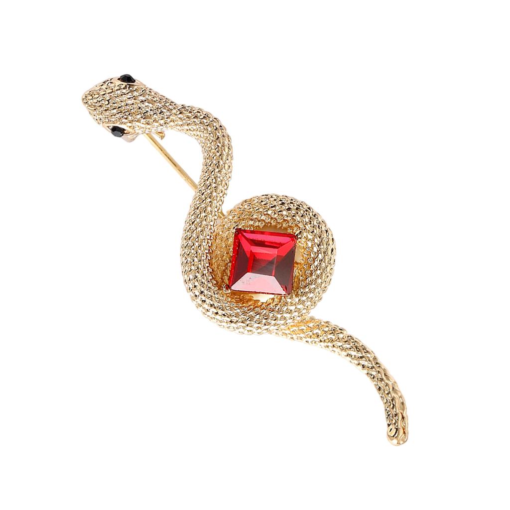 Legierung Strass Schlange Brosche Simulation Kristall Tier Anstecknadel für Damen und Herren Modeschmuck Bekleidungszubehör