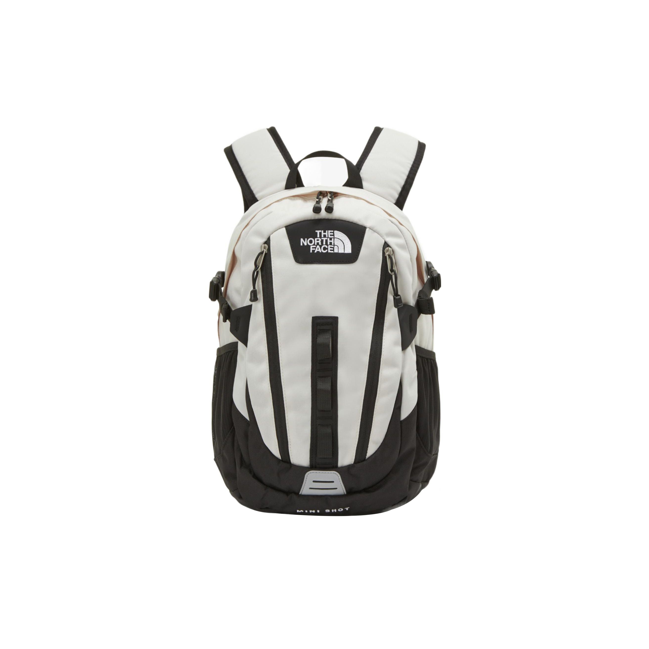 The North Face Casual Sports Color Block Zipper Backpack Unisex Backpack Beige Black NM2DP02C Beige/Black